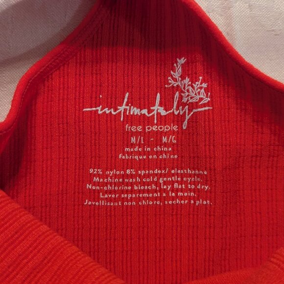 Lot of 3 Free People Intimately Take Me Back Brami Tops M/L Red White Black - Picture 6 of 13